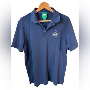 2025 PGA Championship Adidas Originals Trefoil Golf Polo Large Quail Hollow